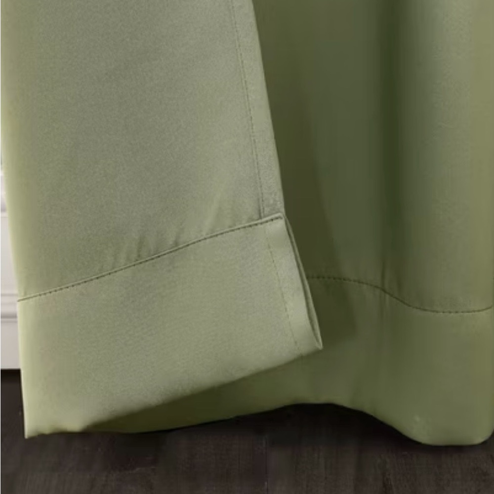 NEW 40"x63" Sun Zero Blackout Energy Saving Rod Pocket Curtain Panels Sage Green - Picture 2 of 4